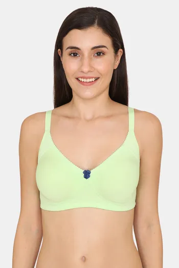 Buy Zivame Modern Grounds Double Layered Non Wired 3/4th Coverage T-Shirt Bra - Paradise Green